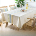 Axyaa Rectangular Tablecloth Fabric Imitation Cotton and Linen Small Fresh
