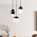 Axyaa Black Stone Pendent Lamp: Medieval Nordic Chandelier for High-End Restaurant & Living Room