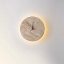 Axyaa Wabi Sabi LED Wall Lamps Yellow Travertine Stone Clock Stair Light