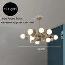 Axyaa Modern Chandelier: Macaron Warm Ceiling Light for Bedroom, Living Room, Dining Room