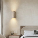 Axyaa Yellow Travertine Stone LED Wall Sconce Minimalist Home Decor Bedroom Lamp