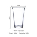 Axyaa Glass Milk Tea Cup Set with Straw for Trendy Breakfast & Coffee Enjoyment