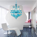 Blue Glass Bubble Chandelier by Axyaa - Modern Lighting Fixture for Living and Dining Rooms