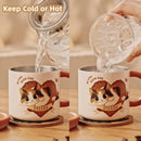 Axyaa Cute Cartoon Animals 300ML Thermal Mug Stainless Steel Tumbler with Handle