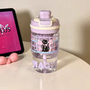 Axyaa 600ml Tritan Water Bottle with Straw Filter and Fruit Infuser