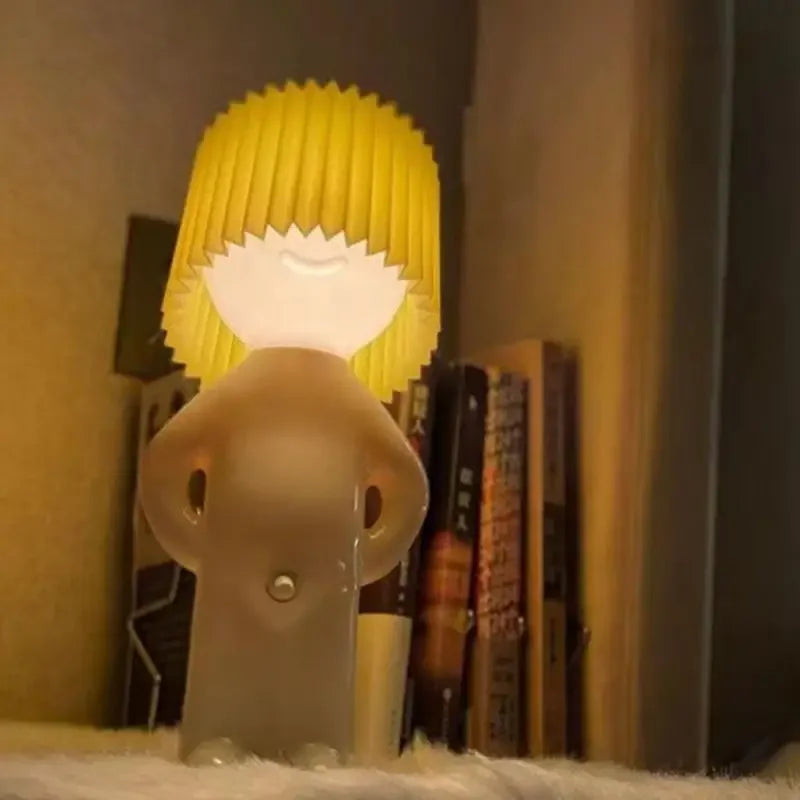 Axyaa Pleats LED Table Lamp for Unique Reading Lighting in Bedroom