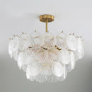 Axyaa Shell Glass LED Chandelier - Modern Creative Lighting Fixture for Home and Restaurant