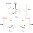 Axya Nordic Glass Ball Chandelier - Modern Ceiling Light for Home Decor