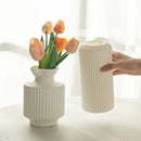 Axyaa White Flower Vase Modern Home Decor Dining Table Ornaments