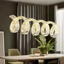 Axyaa Crystal Chandelier Pendant Light for Living Room Dining Ceiling Home Decor