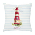 Axyaa Cartoon Sailboat Hot Air Balloon Lighthouse Cushion Cover