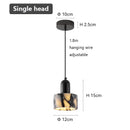 Axyaa Black Stone Pendant LED Chandelier for Home Decor & Lighting