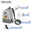 Axyaa Mickey Mouse Canvas Backpack: Large Capacity School Bag for Kids