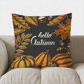Axyaa Autumn Leaves Pattern Throw Pillow | Sofa Bedroom Car Pillow Cover