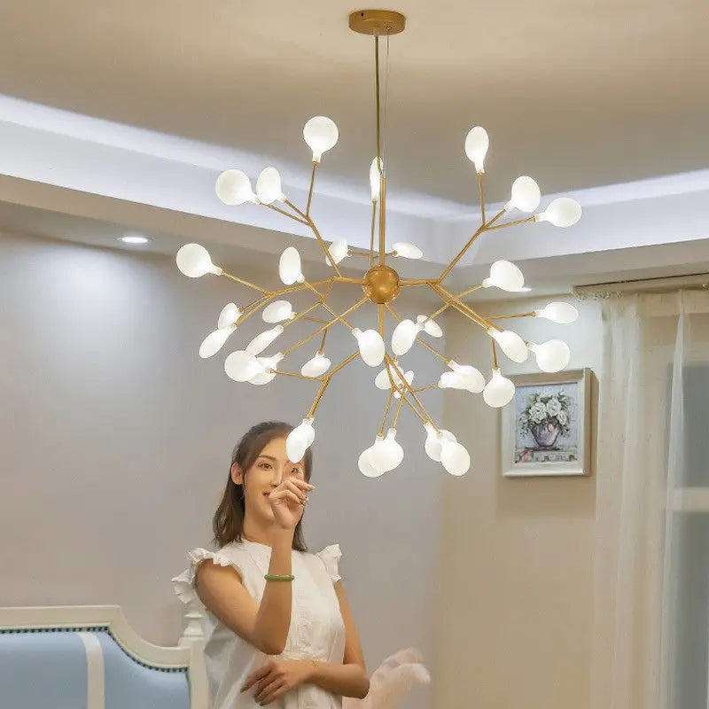 Axyaa Firefly Pendant Chandelier: Modern G4 LED Lights for Home Decor