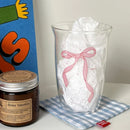 Axyaa Bowknot Glass Cup 500ml - Bunny Design - Kawaii Aesthetic Drinking Tumbler