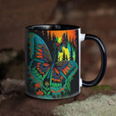 Axyaa Colorful Butterfly 11oz Ceramic Mug: Classical Oil Painting, Coffee/Tea Cup, Christmas Gift