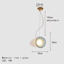Axyaa Nordic Glass Chandelier LED Pendant Lamp for Home Decor