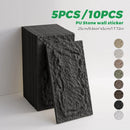 Axyaa 3D Stereo Rock Brick Wall Stickers | Self-Adhesive Slate Tiles | Indoor/Outdoor Décor