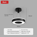 Axyaa LED Circle Ceiling Light Black Gold Lustres Home Decor Fixture