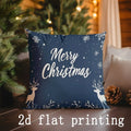 Axyaa Merry Christmas & Let it Snow Pillow Covers for Sofa, Bedroom, Car