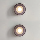 Axyaa Loft LED Wall Lamp Clear Gray Glass Parlor Sconce Black Metal
