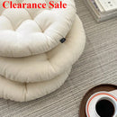 Axyaa Tatami Round Dining Chair Cushion Seat - White Square Design