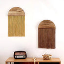 Axyaa Wooden Wall Hanging Tassel Tapestry - Modern Bohemian Decor