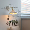Axyaa Pleats Copper Ceramic LED Wall Light with Pull Chain Switch