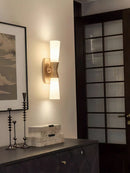 Axyaa Luxury Gold Silver Wall Sconce Glass Mirror Light