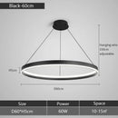 Axyaa Modern Minimalist Round Ring LED Chandelier for Home and Office Decor