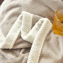 Axyaa Soft Flannel Blanket: All Season Lightweight Coral Fleece Throw for Sofa, Bed