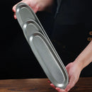 Axyaa Stainless Steel Shrimp Slide Plate: Japanese-style Sushi Tray, Hot Pot Dinner Plate