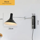Axyaa Nordic Rocking Chair Wall Lamp, Retro LED Study Wall Light