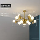 Axyaa Glass LED Designer Chandelier for Living, Dining, and Bedroom - Modern Room Decoration Lighting