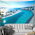 Axyaa Beach Sun Forest Painting Tapestry Wall Hanging for Boho Home Decor