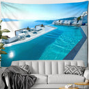 Axyaa Beach Sun Forest Painting Tapestry Wall Hanging for Boho Home Decor