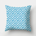 Axyaa Blue Geometric Pattern Cushion Cover for Living Room Sofa Decoration