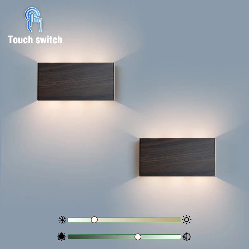 Axyaa Wireless LED Wall Lamp Touch Dimming Night Light - 3 Colors