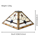 Axyaa Amber Brown Stained Glass Mission Style Lampshade Replacement