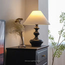Axyaa Wooden Table Lamp, Wabi-sabi Retro Style, Solid Wood & Metal Bedroom Ambiance