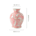 Axyaa Blue White Porcelain Ceramic Vase Chinese Retro Decor Flower Home Accessory