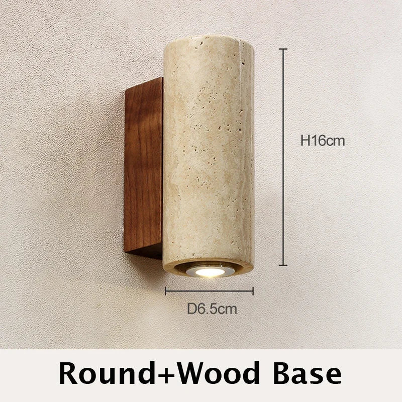 Axyaa Yellow Marble LED Wall Lamp for Bedroom and Living Room