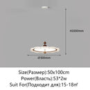 Axyaa Walnut Wood Grain LED Chandelier, Dimmable Pendant Light for Dining Living Bedroom