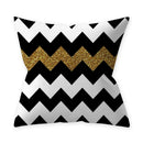 Axyaa Golden Black Pattern Decorative Cushion Cover 45*45CM for Home Sofa Car