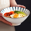 Axyaa Japanese Melamine Noodle Bowl - Large Soup & Ramen Bowl for Home Kitchen