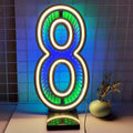 Axyaa Starry Sky Tunnel Neon Numbers Sign - Double-Sided 3D Lights