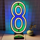 Axyaa Starry Sky Tunnel Neon Numbers Sign - Double-Sided 3D Lights