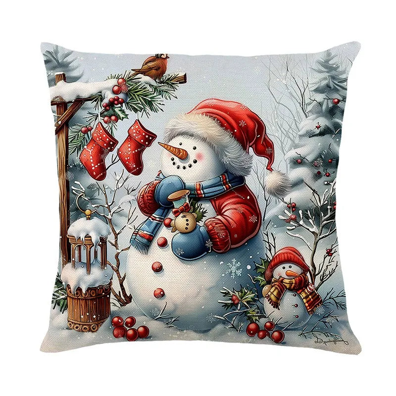 Axyaa Christmas Pillow Cover Set - Festive Home Decor & Gift