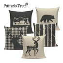 Axyaa Nordic Wildlife Cushion Covers 45x45cm Square Printed Pillow Case